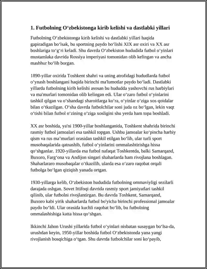 OʻZBEKISTONDA FUTBOLNING KELIB CHIQISH TARIXI 3