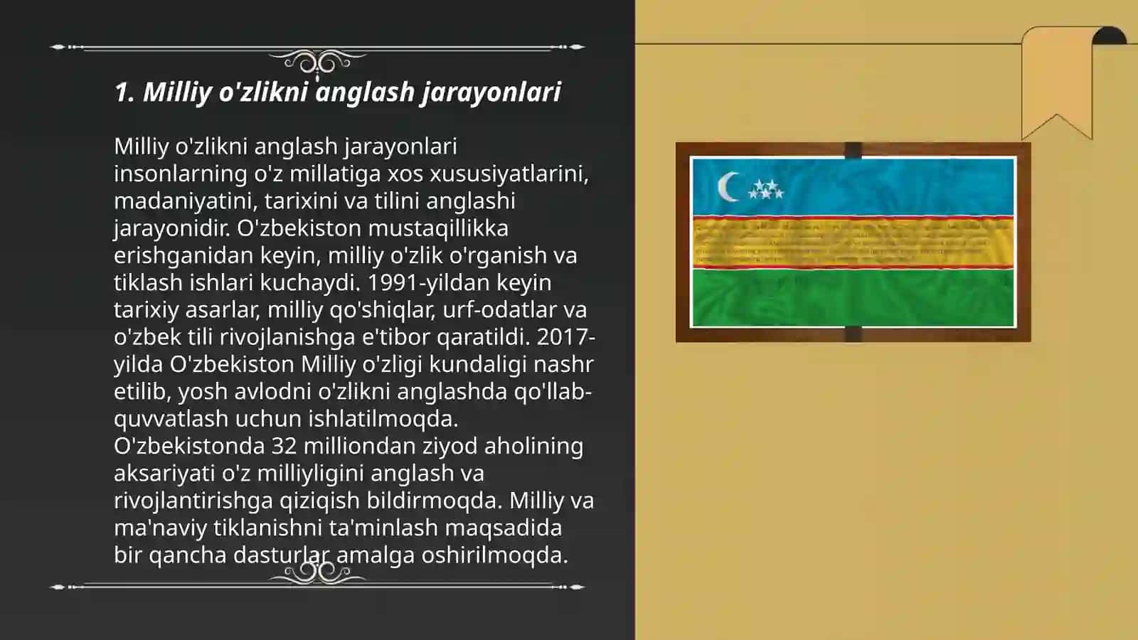 Milliy o'zlikni anglash jarayonlari 3