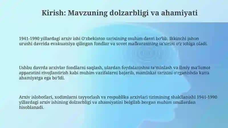 1941-1990 yillarda O‘zbekistonda arxiv ishi 3