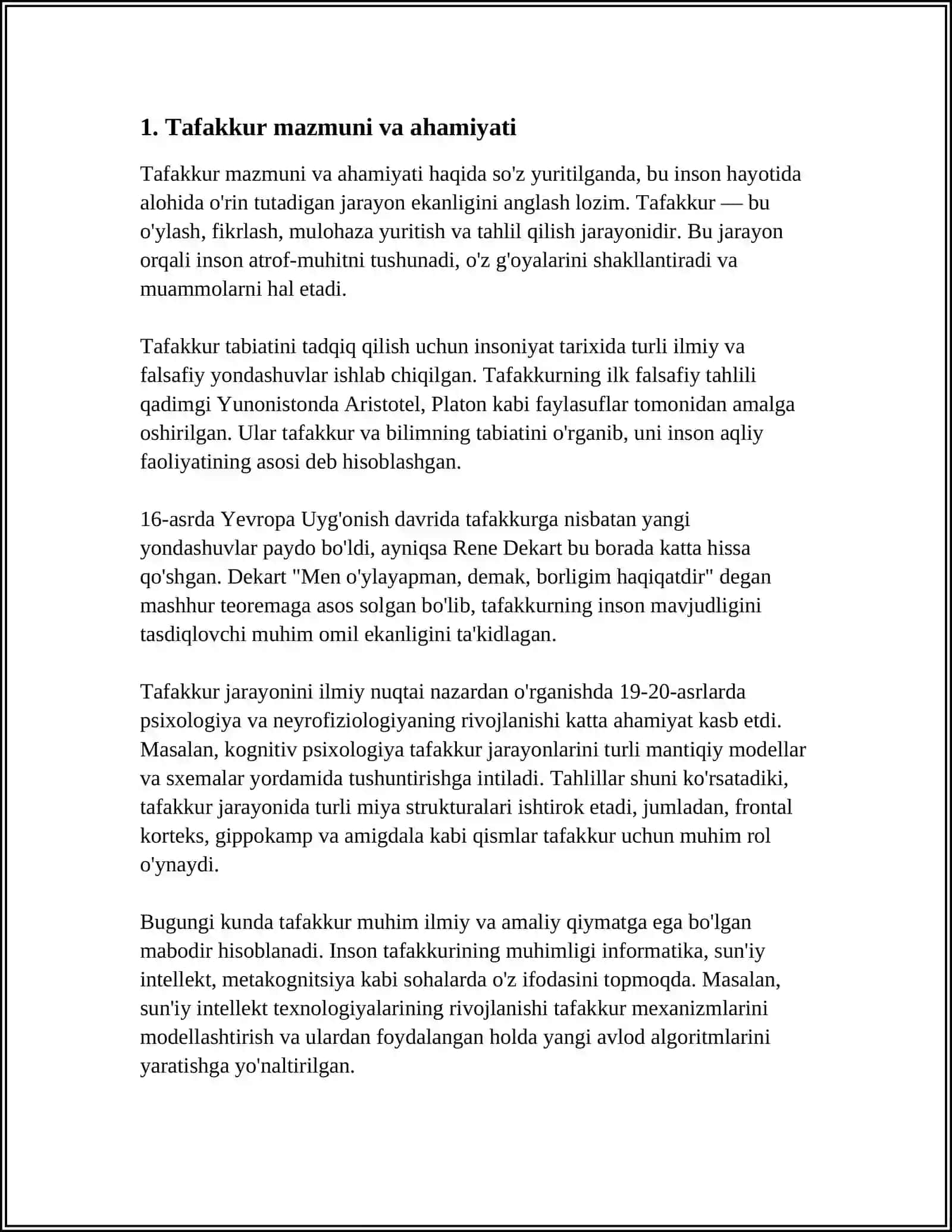 TAFAKKUR JURNALI MATERIALLARI ASOSIDA ILMIY MAQOLALAR BILAN ISHLASH 3