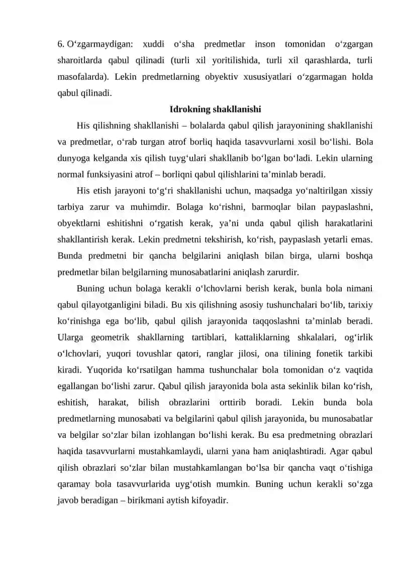 Nutqida kamchiligi bo‘lgan bolalar idrokining xususiyatlari 3