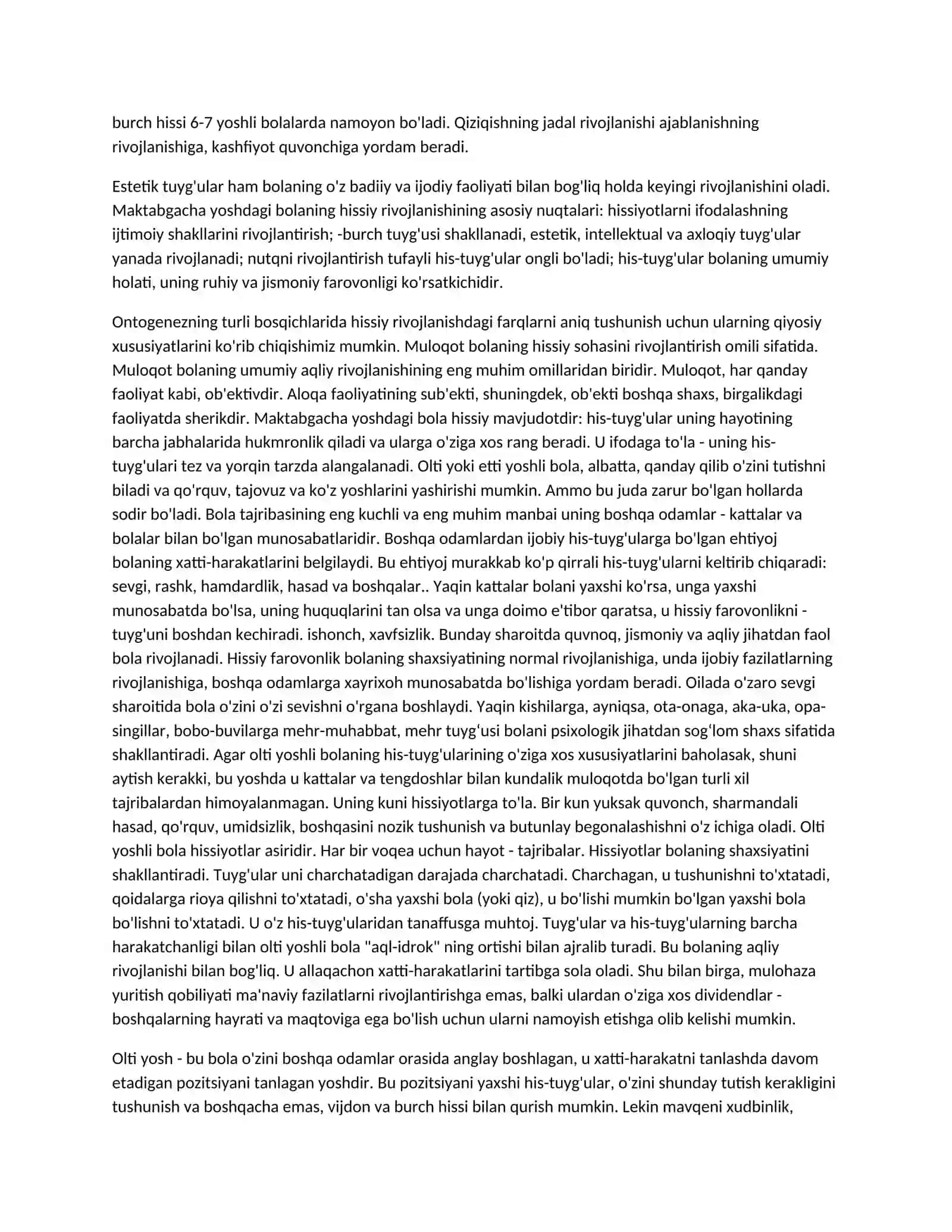 Imotsional irodaviy soha va uni maktab yoshidagi bola shaxsining bilish faoliyatidagi rivojlanishning ahamiyati 3