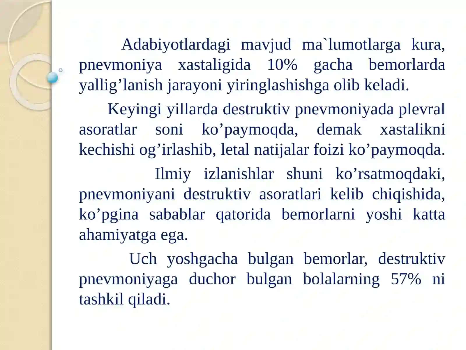 BOLALARDA O’PKА VА PLЕVRАNING YIRINGLI YALLIG’LАNISH KАSАLLIKLАRI 3