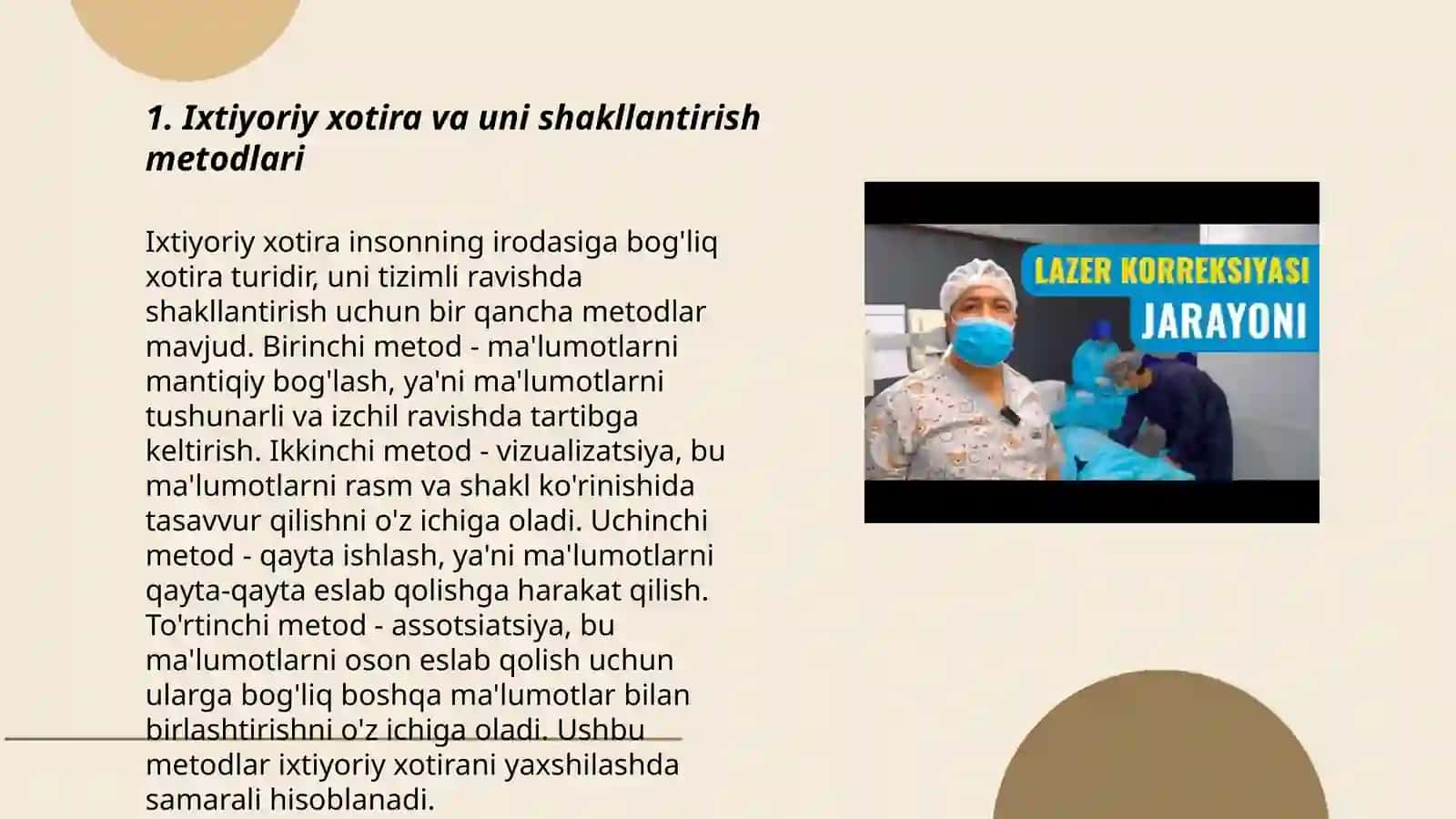 Ixtiyoriy xotirani shakllantirishning usul va vosiytalari 3