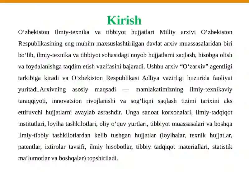 O‘zbekiston texnotron arxiv fondlari. Kino, surat va ovozli hujjatlar Milliy arxivi 3