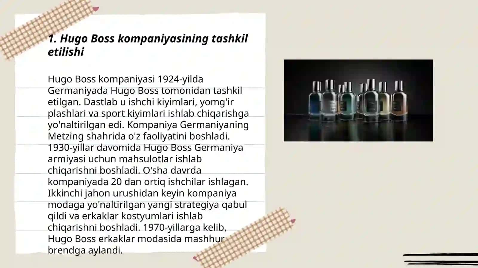 Hugo Boss brendi tarixi va iqtisodiyoti 3