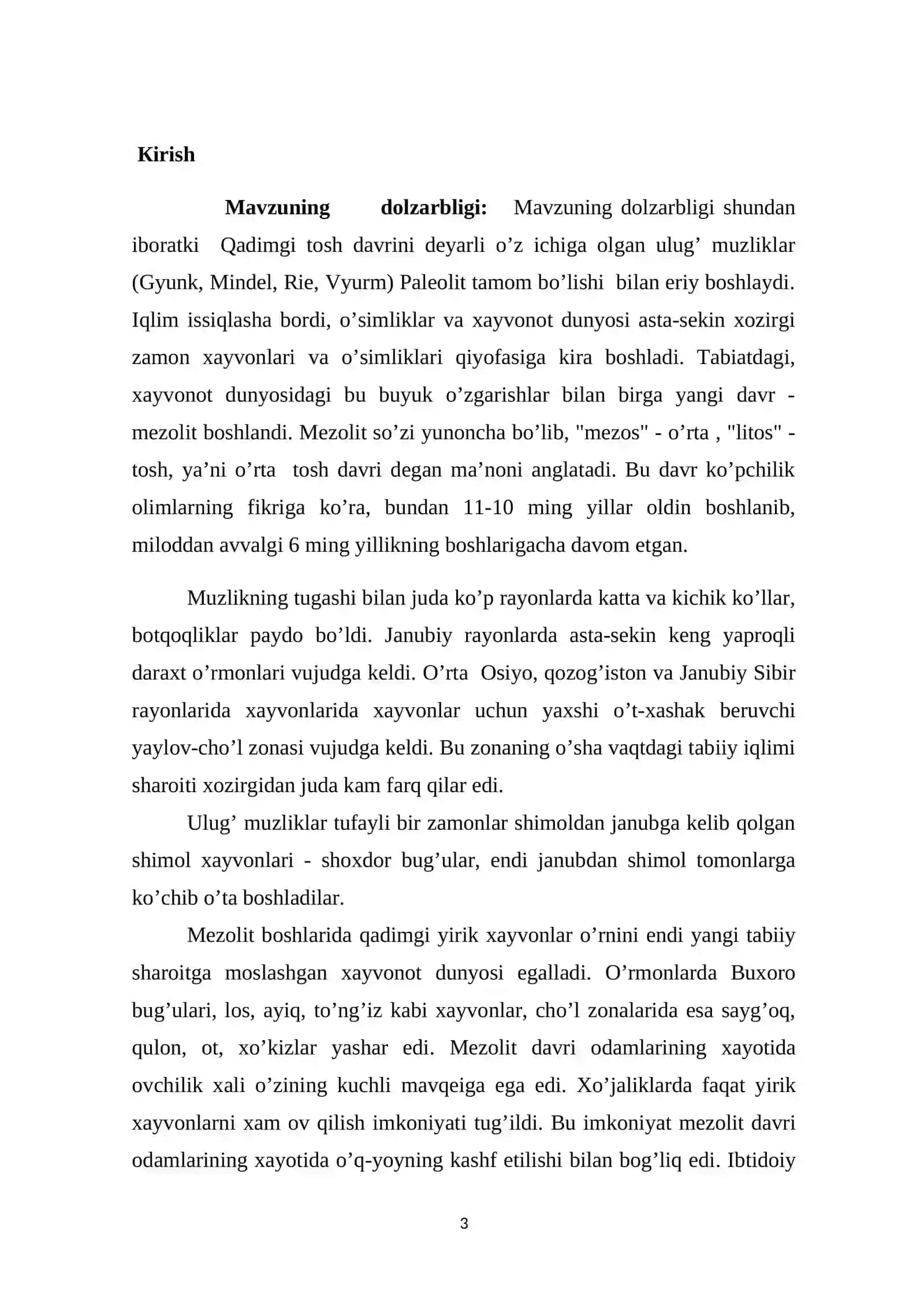 O`zbekistonda mezolit davrining o'rganish natijalari 3