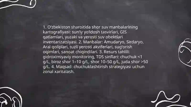Õzbekiston sharoitida shõr suvlarni chuchuklashtirish ğoyasini yaratish 3
