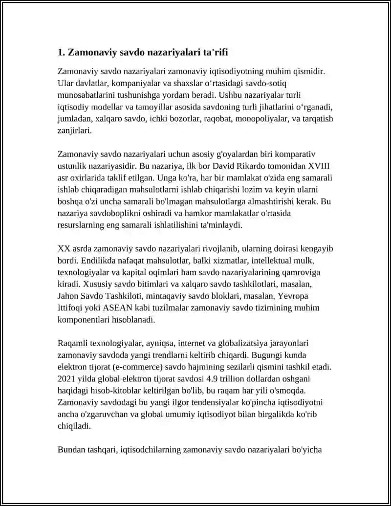 XALGARO SAVDONING ZAMONAVIY NAZARIYALARI. 3