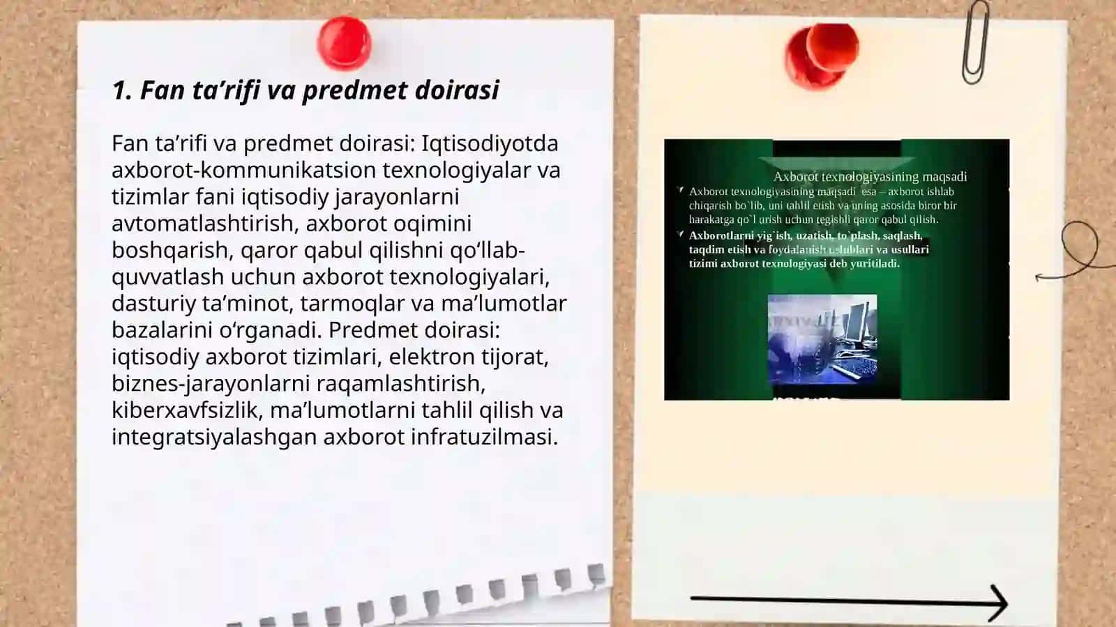 Iqtisodiyotda Axborot Kommunikatsion Texnologiyalar va Tizimlar Fanining Ta'rifi, Mohiyati, O'qitish Maqsadi va Vazifalari 3