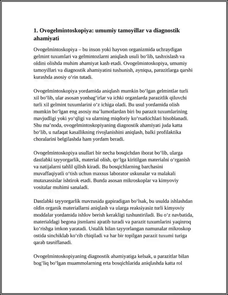 Ovogelmintoskopiya Usullari 3