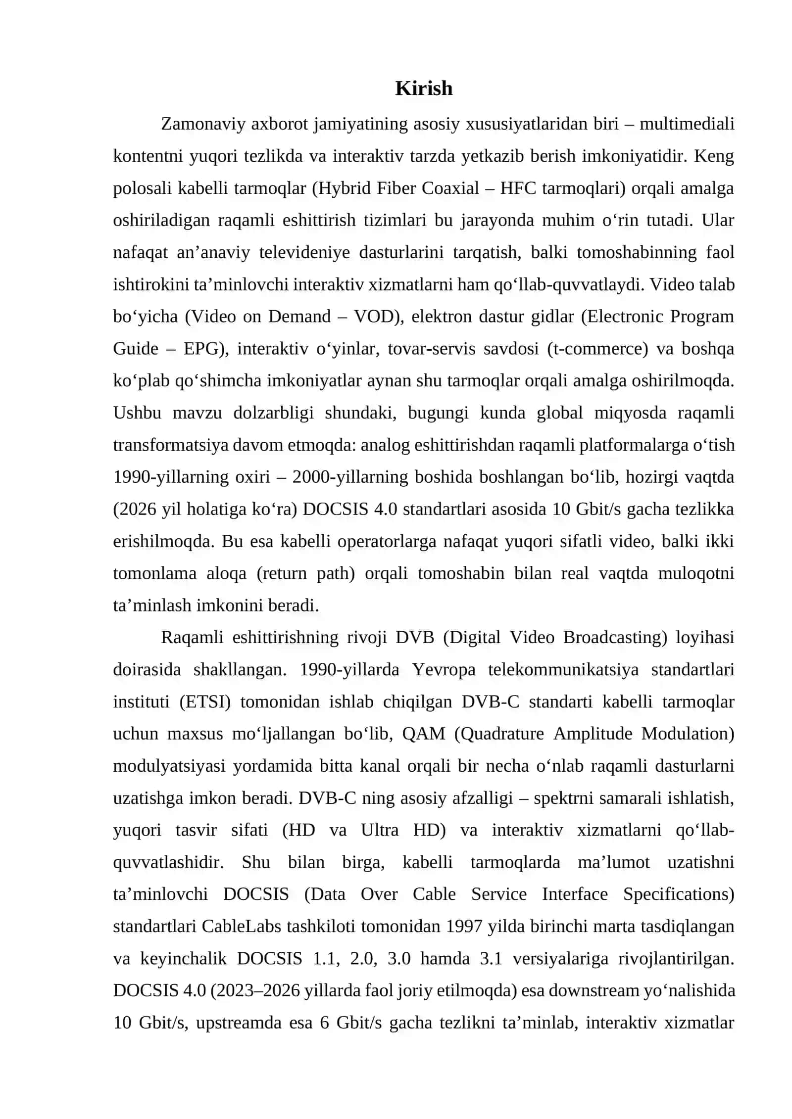 Keng polosali kabelli tarmoqlarda raqamli eshittirishning interaktiv tizimlari 3