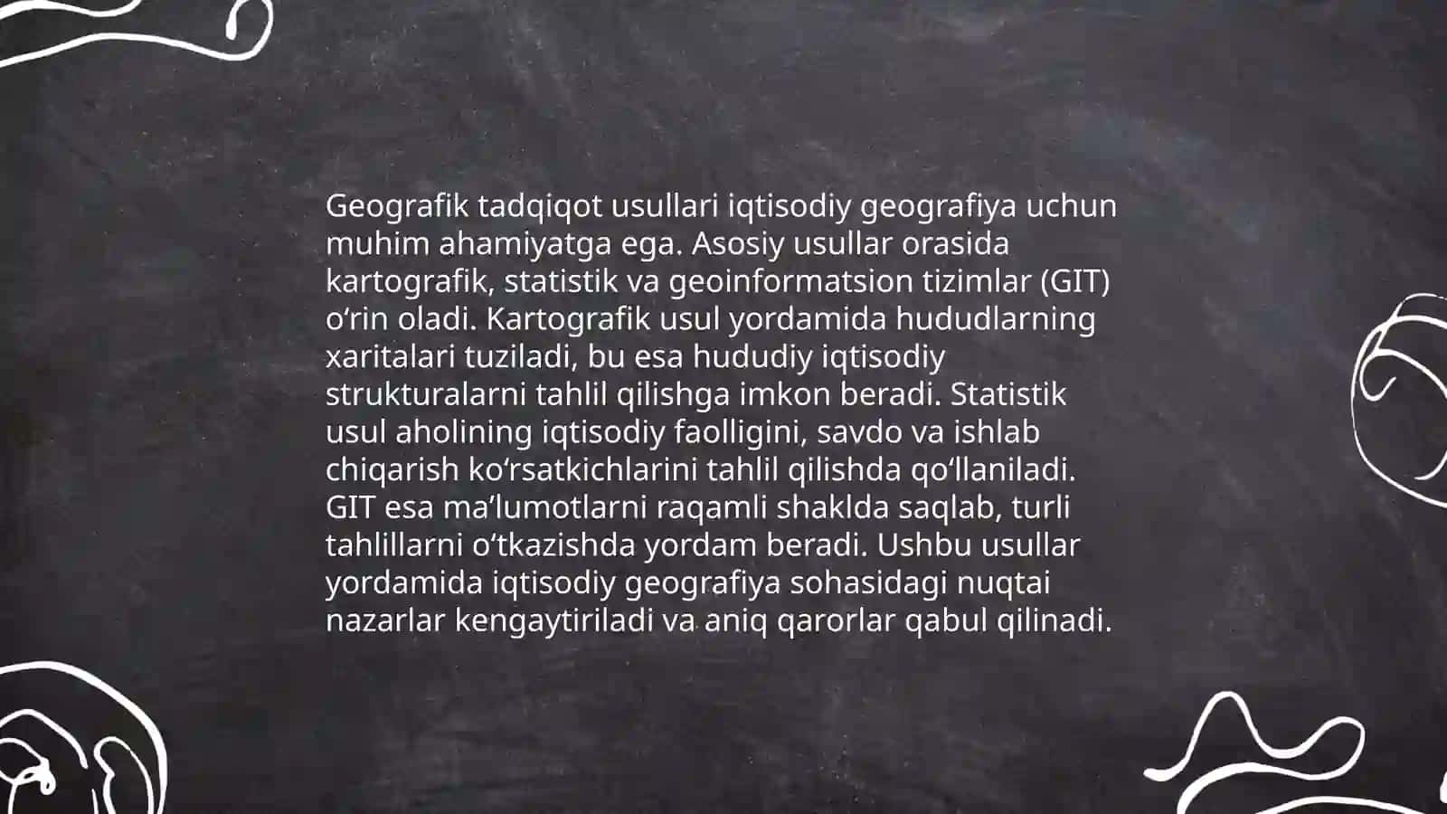 Iqtisodiy va ijtimoiy geografiyaning tadqiqot usullarini tahlil qilish 3