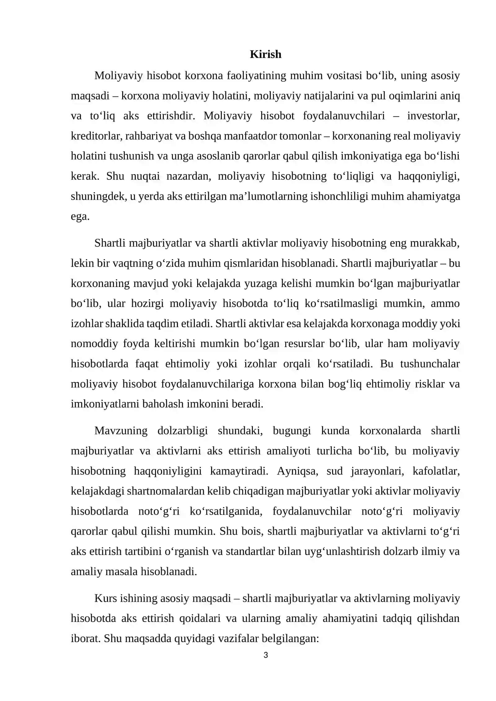 SHARTLI MAJBURIYATLAR VA AKTIVLARNI MOLIYAVIY HISOBOTDA AKS ETTIRISH QOIDALARI 3