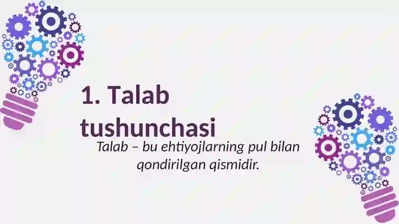 Talab va taklif nazariyasi 3