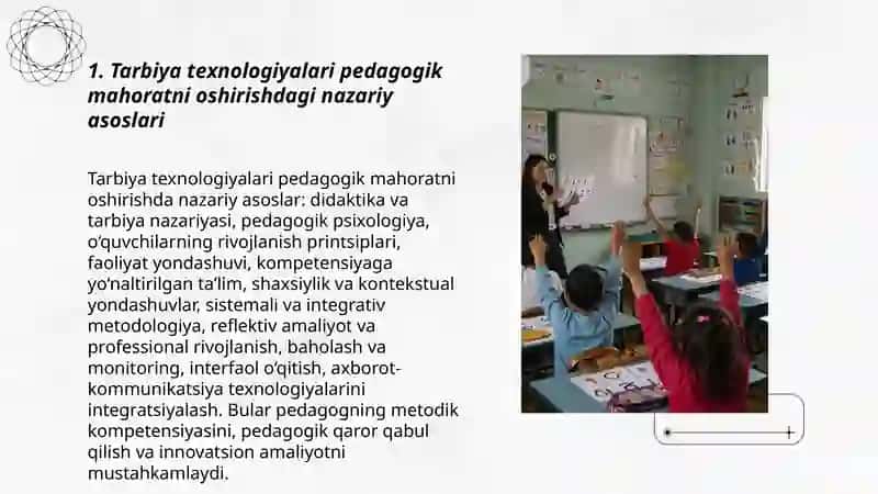 Tarbiya texnologiyalari asosida pedagogik mahoratni oshirib borish 3