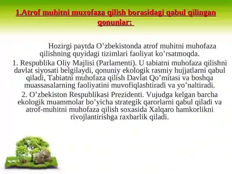 Atrof muhitni muhofaza qilishning iqtisodiy va ekologik ko'rsatkichlarining o'zaro bog'liqligi 3
