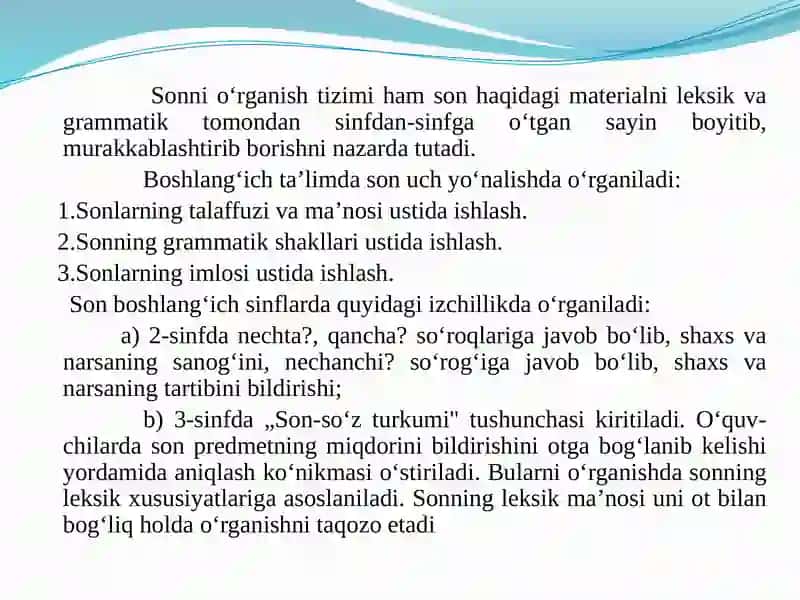 SO‘Z TURKUMLARINI O‘QITISHMETODIKASI 3