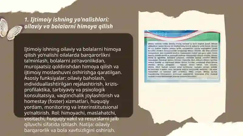 Ijtimoiy ishning yo'nalishlari 3
