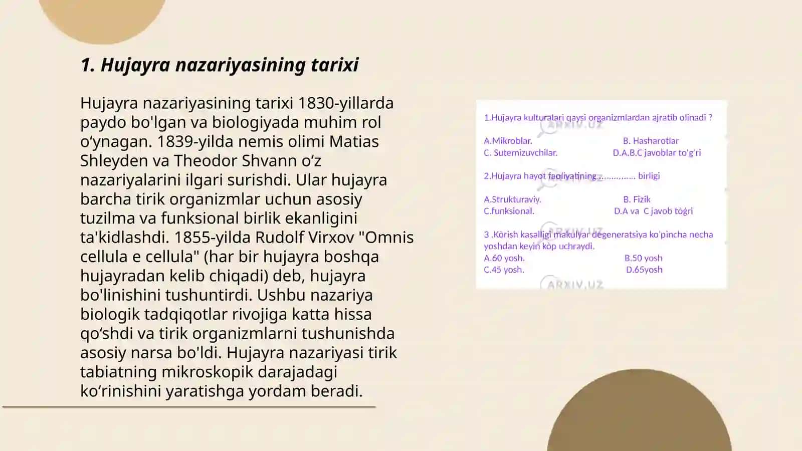 Hujayra nazariyasi 3