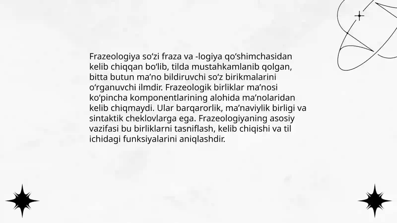 Frazeologiya haqida umumiy ma'lumot.Iboralar 3