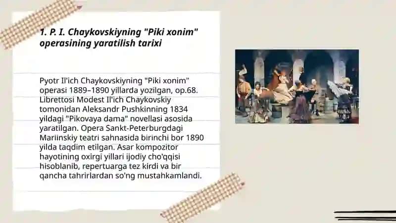 P. I.Chaykovskiyning Piki xonim operasi 3