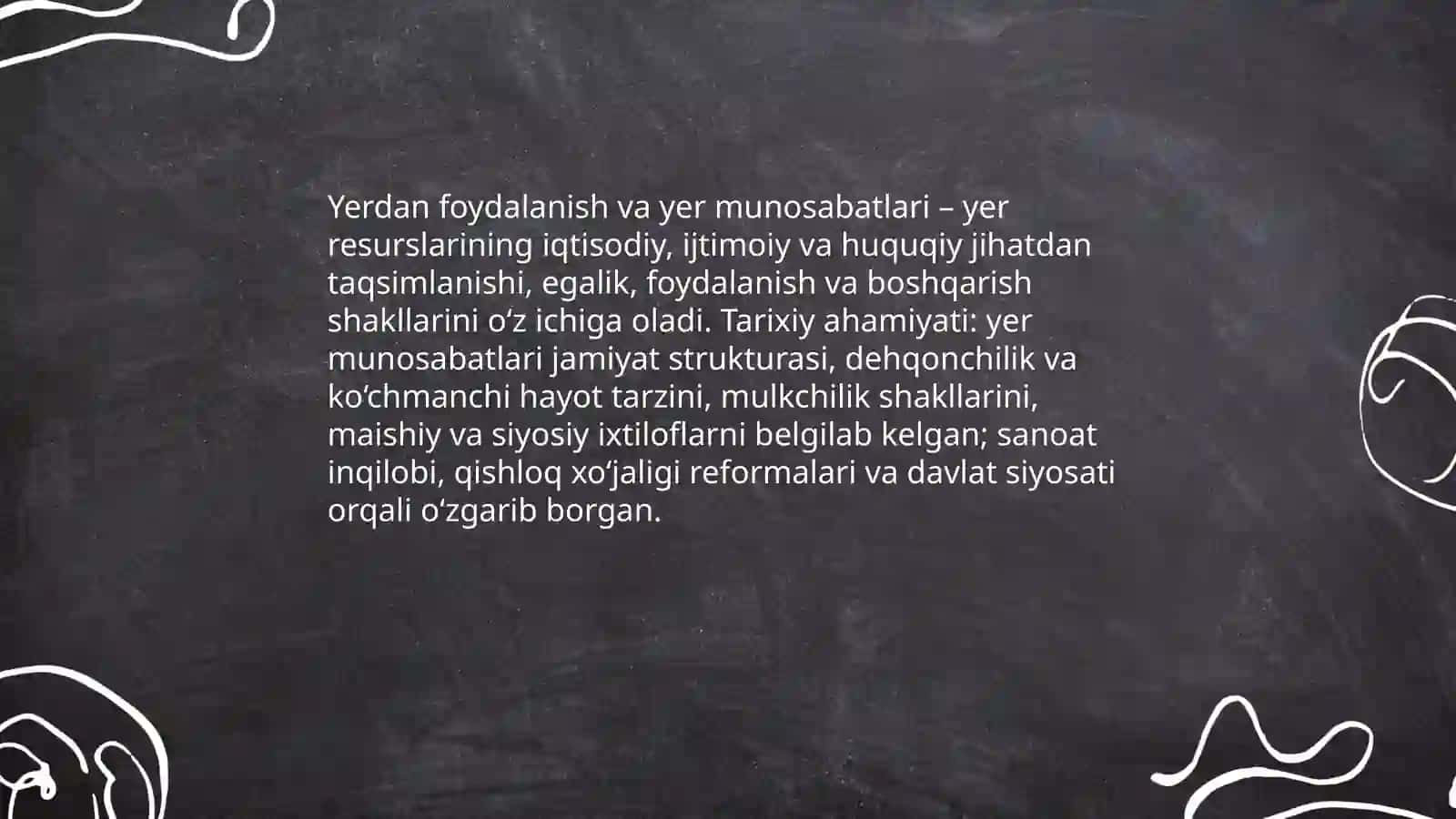 Yerdan foydalanish va yer munosabatlarining tarixiy shakllanishi 3