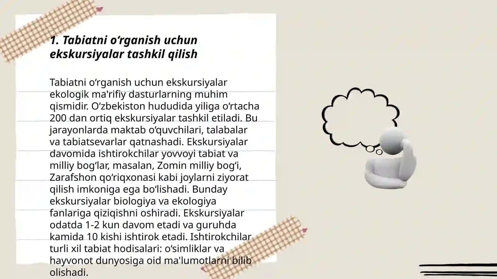 Tabiat bilan tanishtirish ish shakllari 3