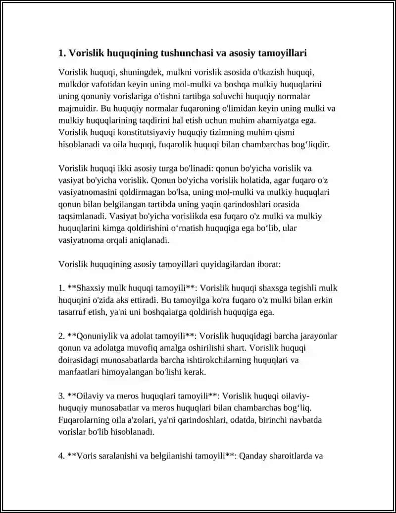 VORISLIK HUQUQI 3