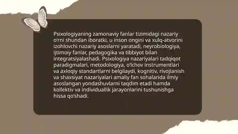 Psixologiya fanini zamonaviy fanlar tizimida tutgan oʻrni 3
