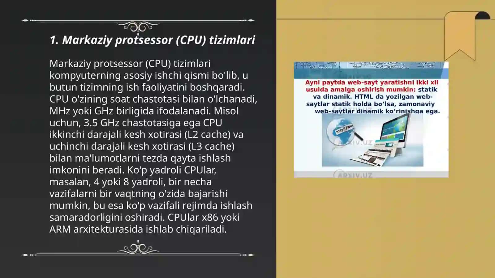 Superkampyuterlar ularning tashkil etuvchi texnik qismlarning umumiy tasnifi 3