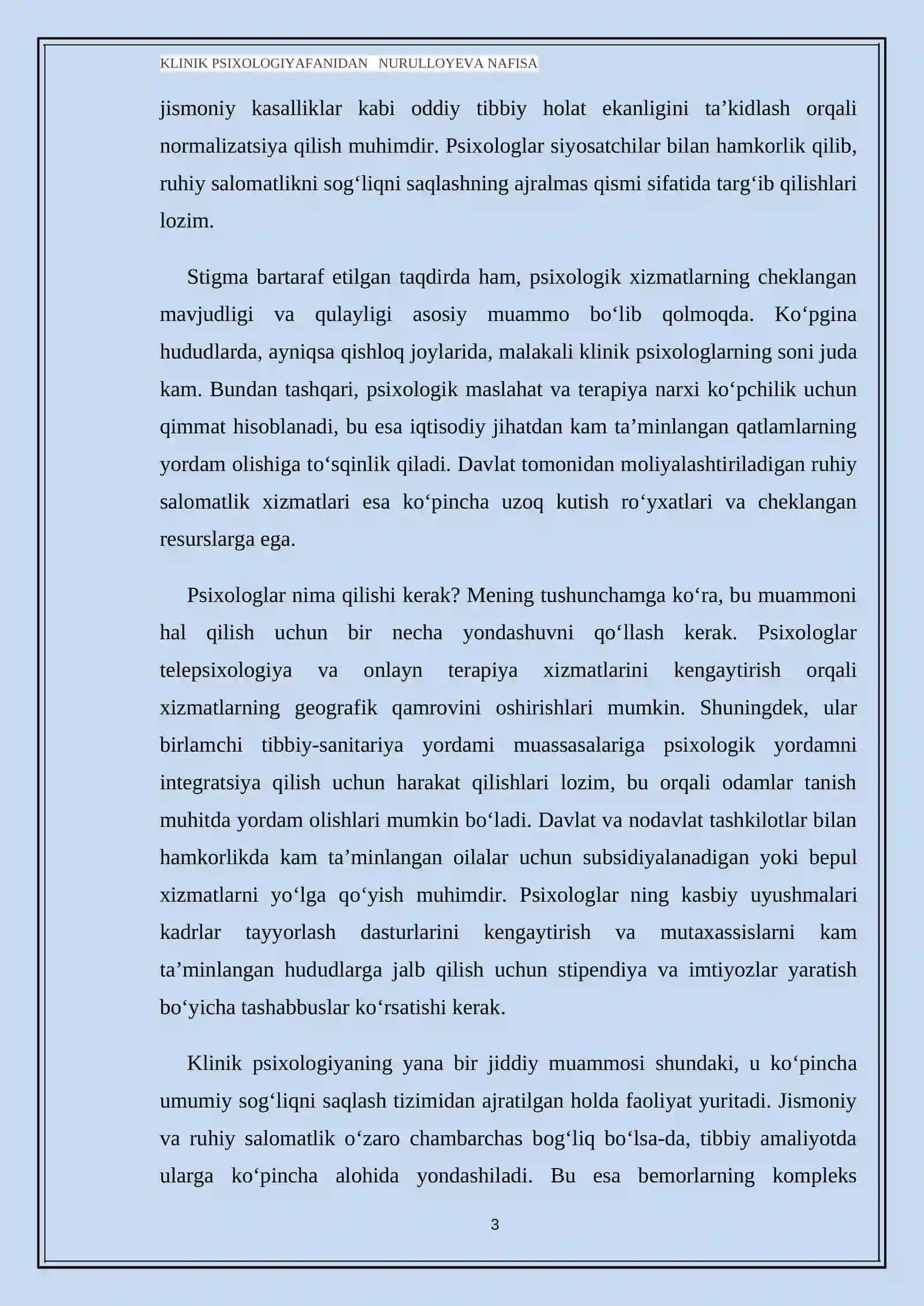 KLINIK PSIХОLОGIYAFANIDAN NURULLOYEVA NAFISA 3