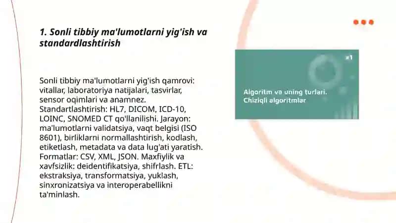 Sonli ma'lumotlarni qayta ishlash texnologiyasi 3