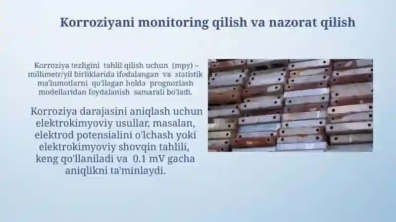 Neft va gaz sanoat qurilmalari korroziyasi va mineral tuzlar karoziyasi 3