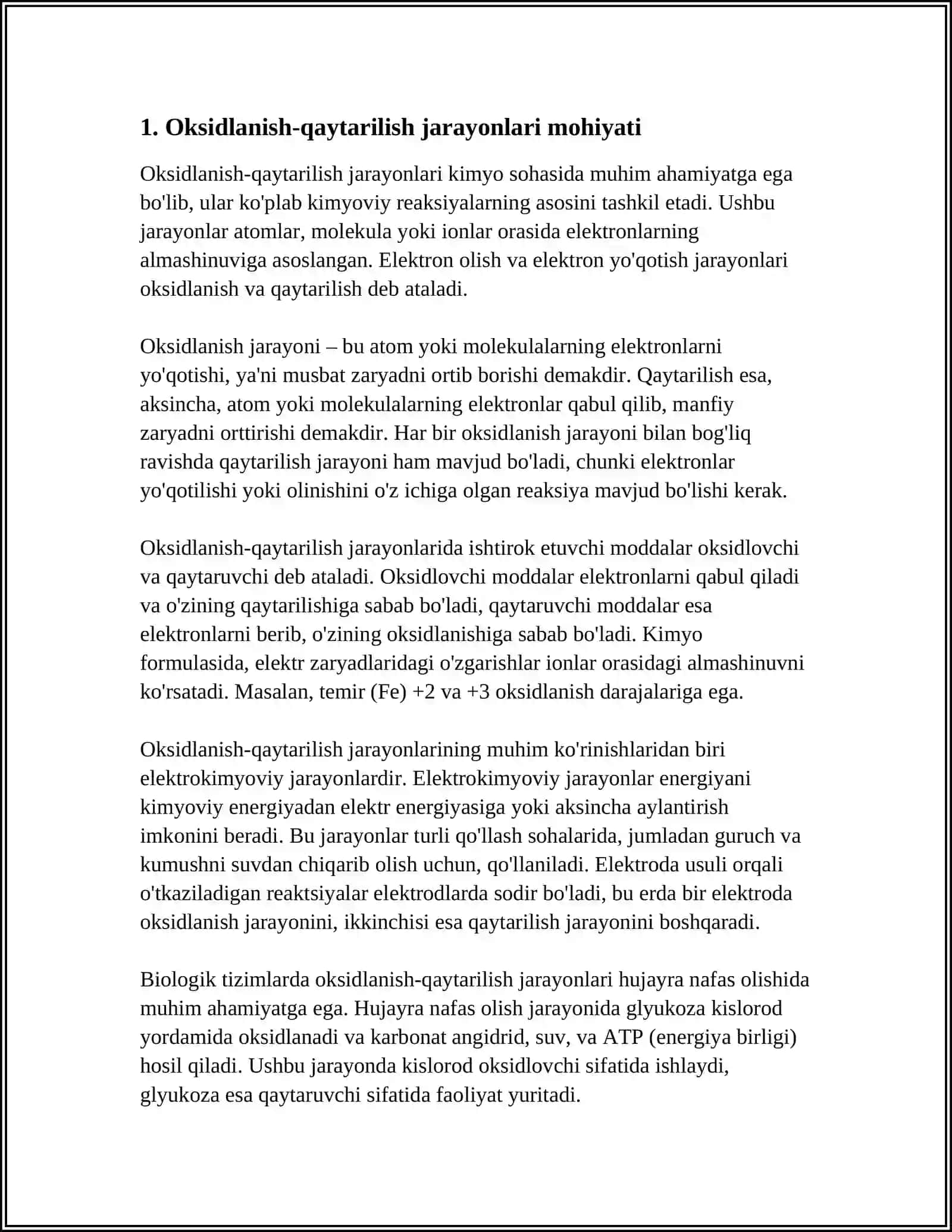 OKSIDLANISH-QAYTARILISH JARAYONLARINING NAZARIY ASOSLARI 3