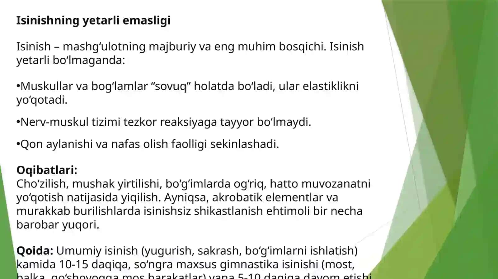 Gimnastika mashg‘ulotlarida shikastlanishni oldini olish 3