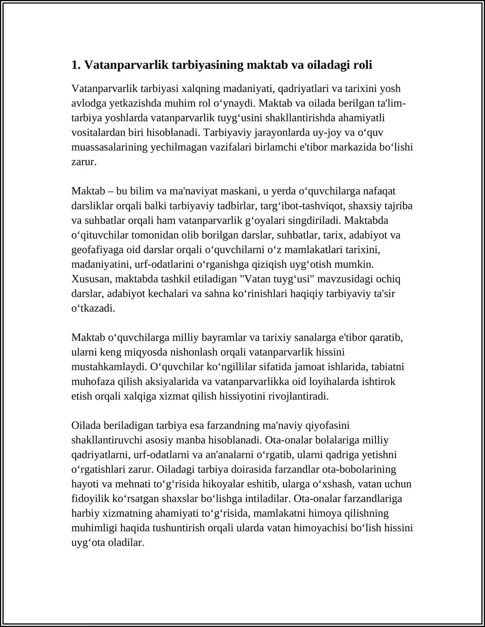VATAN UCHUN MILLAT UCHUN XALQ UCHUN 3