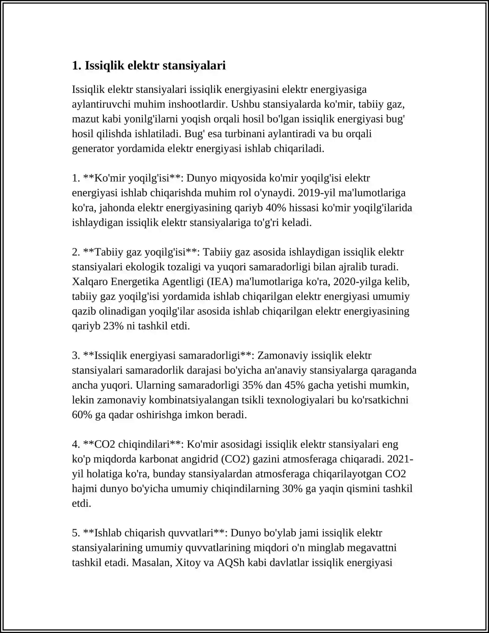 ELEKTR ENERGIYANI ISHLAB CHIQARISH JARAYONI 3