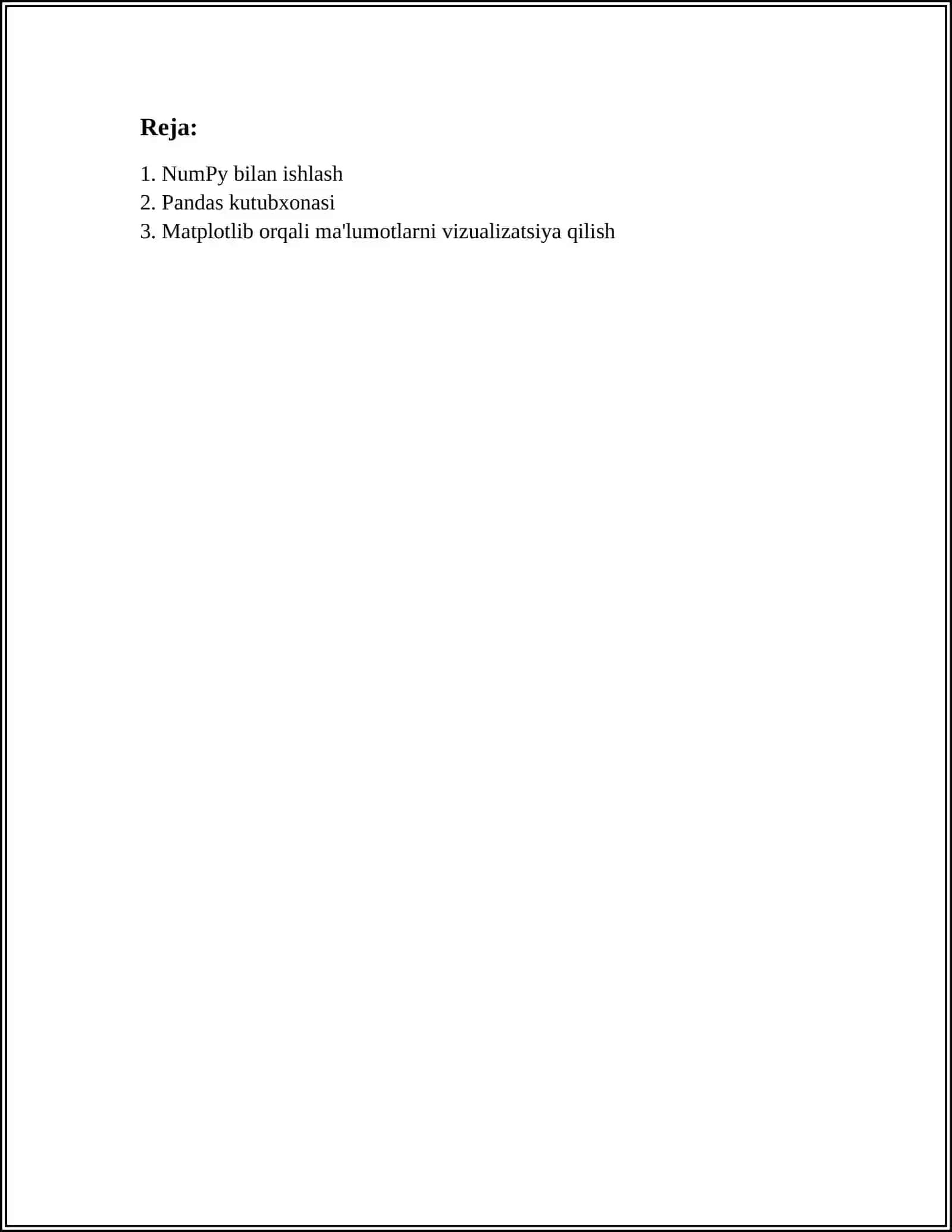 NumPy bilan ishlash 3