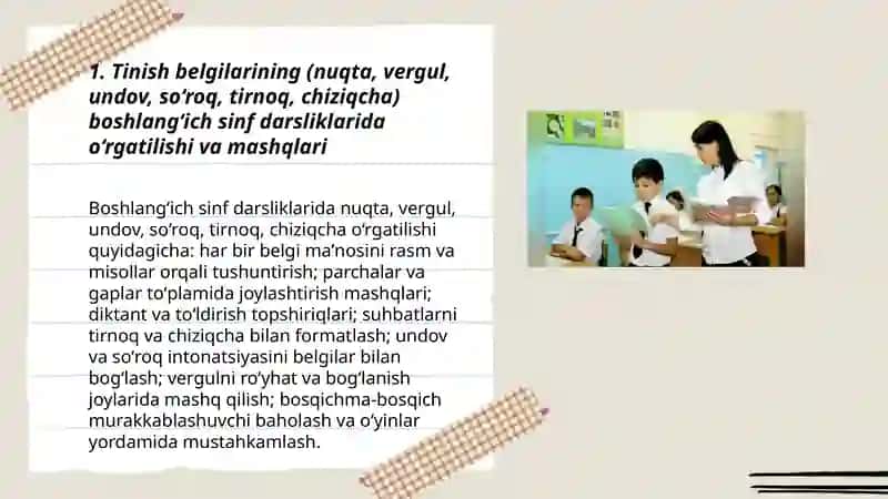 Boshlangʻich sinf darsliklarida tinish belgilari bilan bogʻliq mulohazalar va mashqlar 3