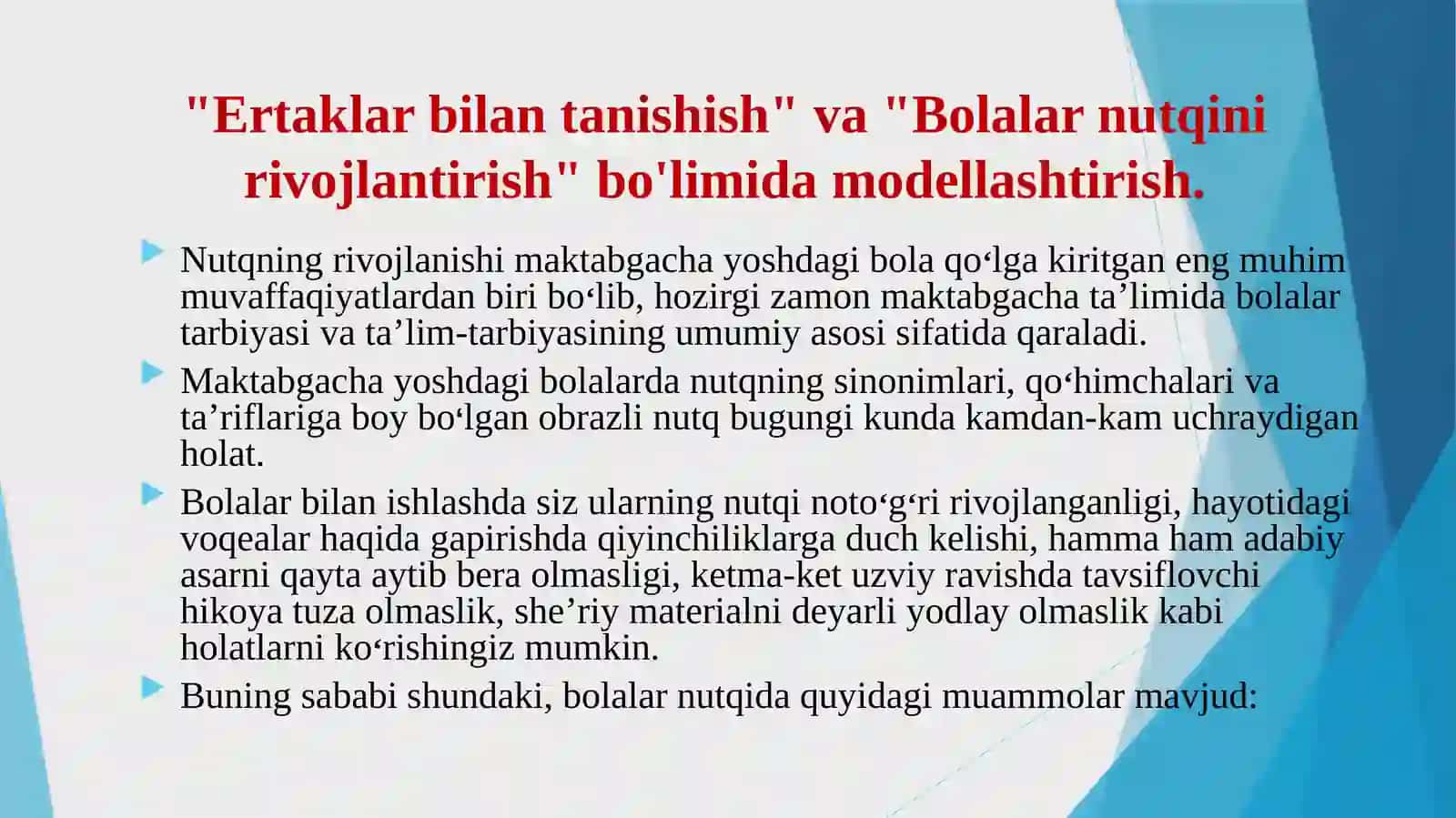 Turli faoliyatlarda modellashtirish usulini qo‘llash 3