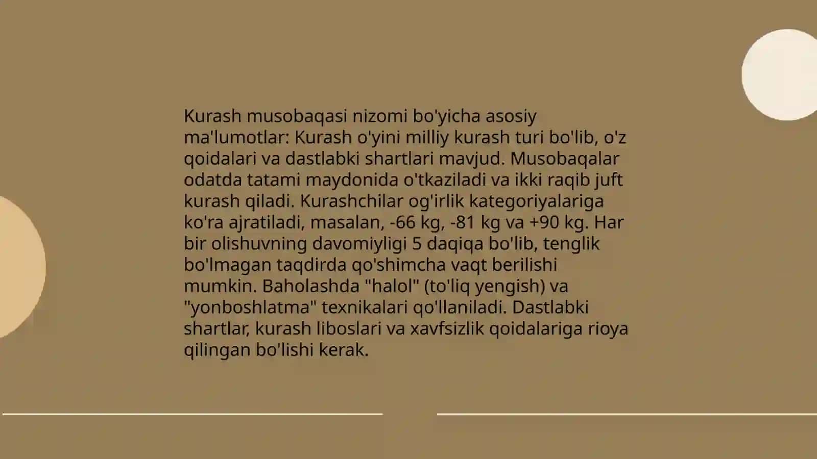 Milliy kurashning qoidalari 3