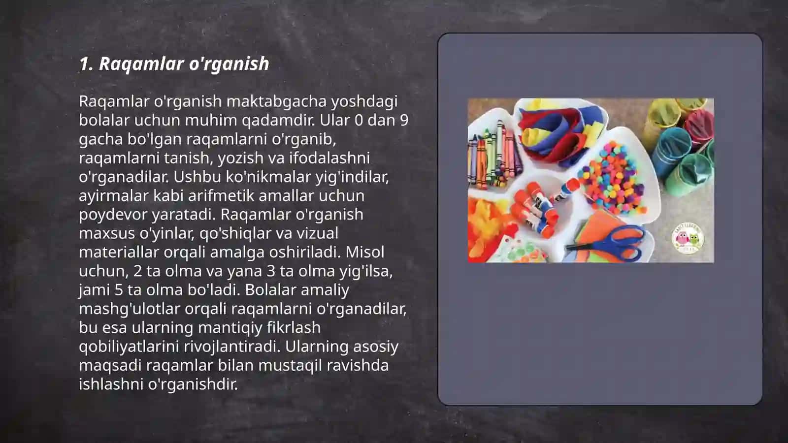 Raqamlar o'rganish 3