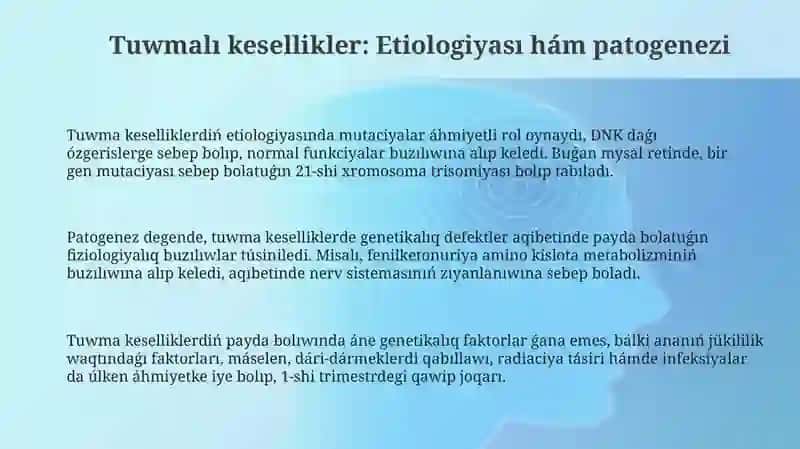 Nasillik kesellikler medicina genetik màslahat 3