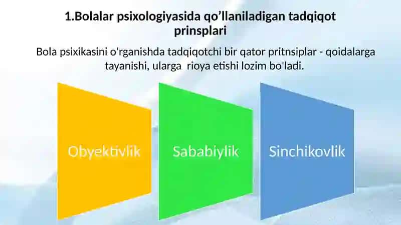 Bolalar psixologiyasi qoʻllanilayodgan metodikalar 3