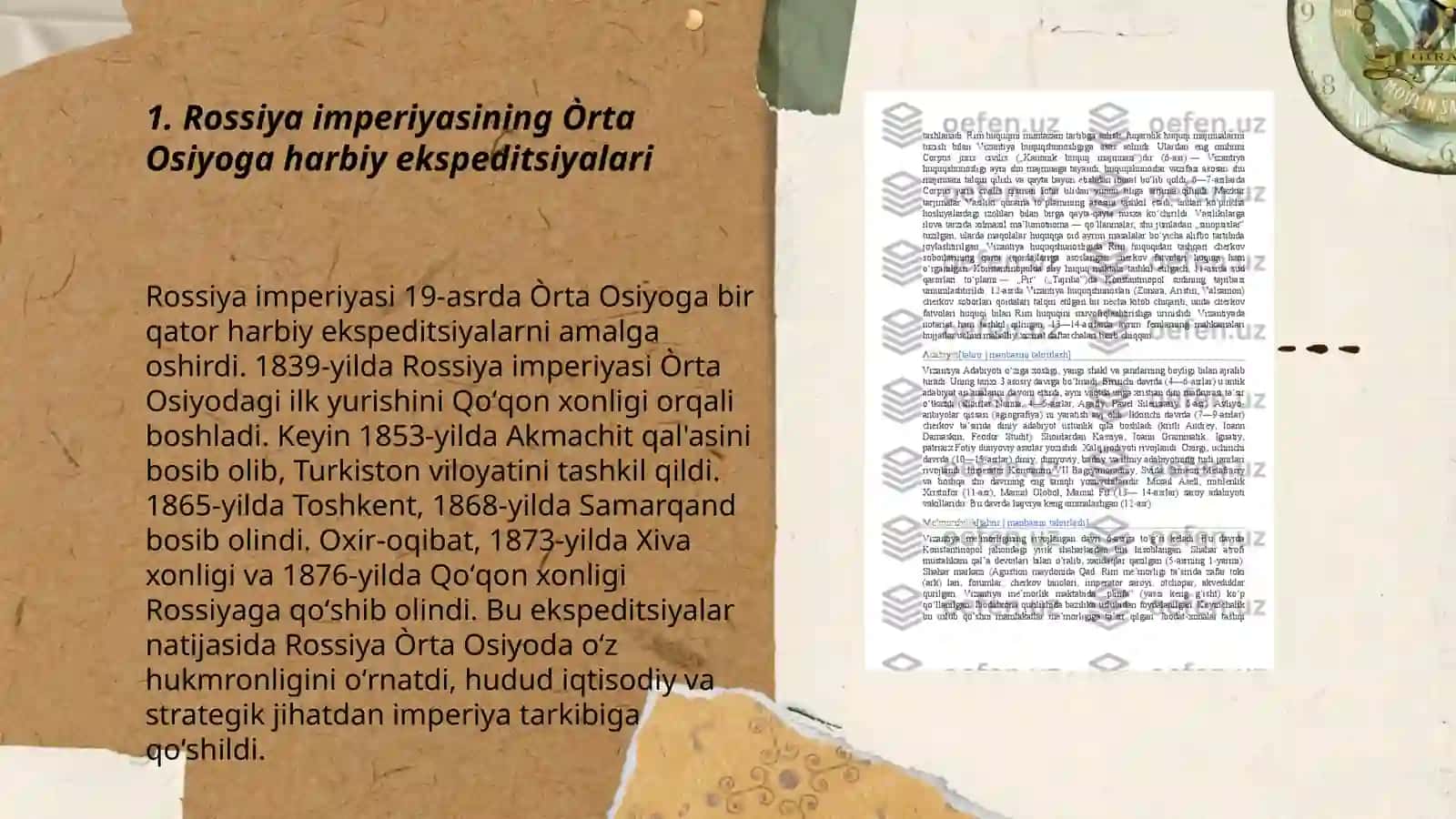Rossiya imperiyasining Òrta Osiyoga harbiy yurishlari 3