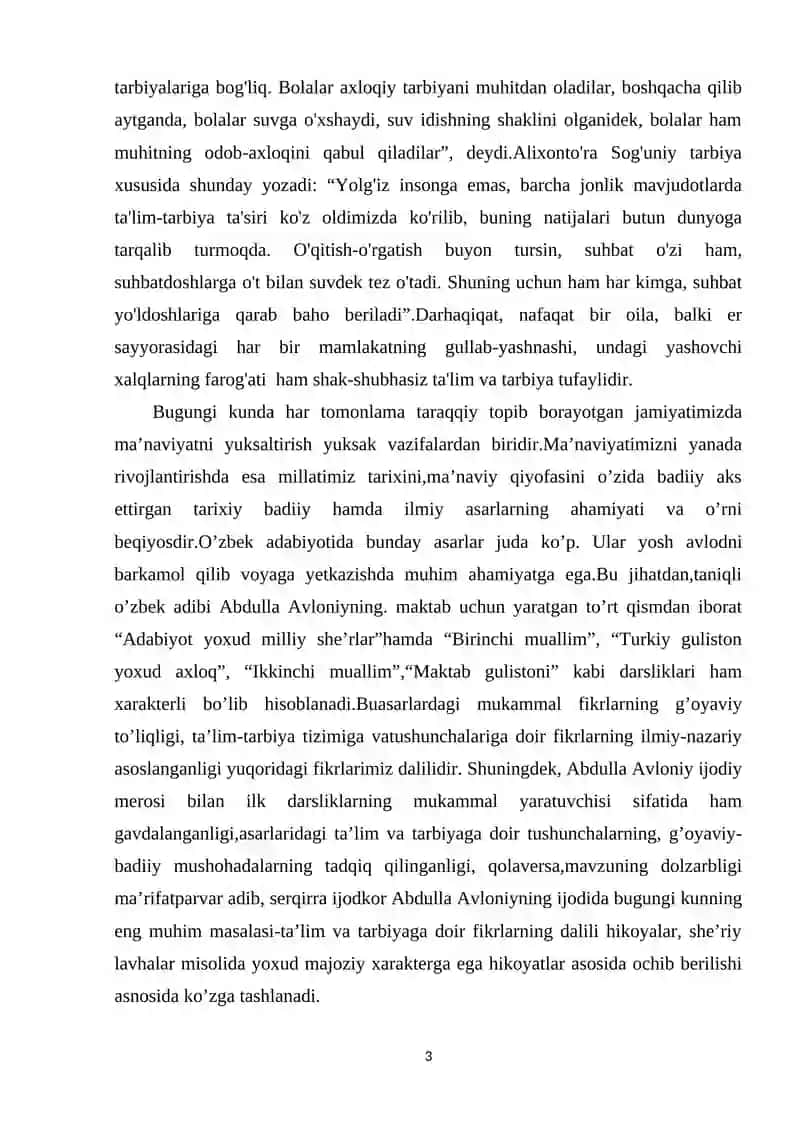 AVLONIY ASARLARIDA TA' LIM TARBIYA MASALASINING YORITILISHI 3