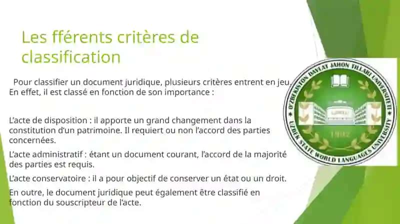 Travail sur les documents juridiques 3