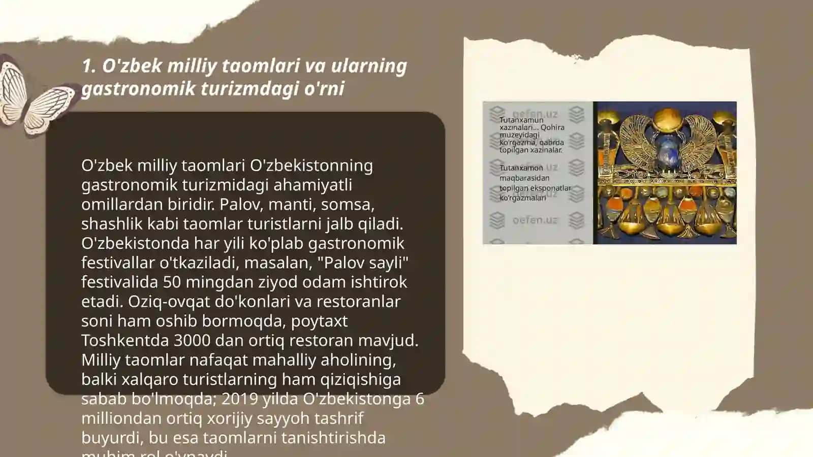 O'zbekiston turizm bozorida gastronomik turizmining rivojlanishi 3