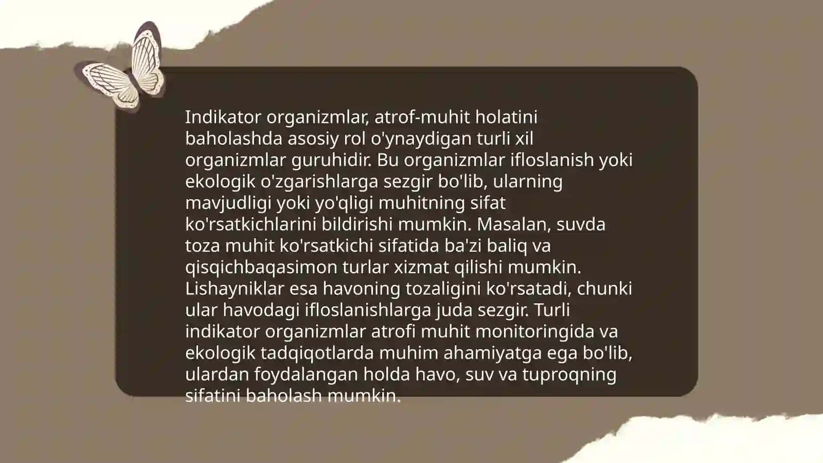 Indikator turlar va ularni suvni biologik tahlil qilish hamda suvni tozalashdagi ahamiyati 3